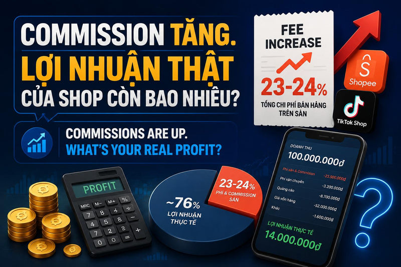 Phí sàn đang lấy gần một phần tư doanh thu. Bạn có chắc mình biết shop đang lãi bao nhiêu?