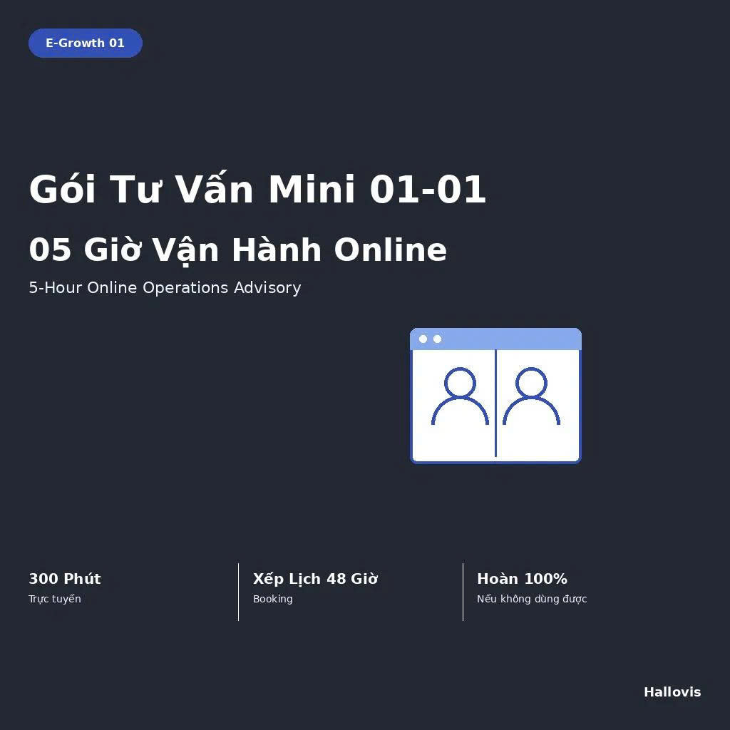 E-Growth 01 - Thẻ Tư Vấn 05 Giờ, Dùng Dần Trong 3 Tháng