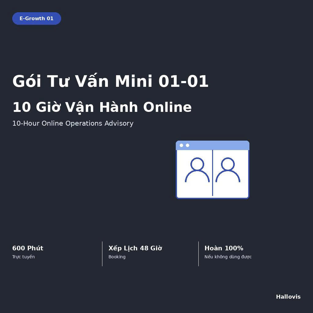 E-Growth 01 - Thẻ Tư Vấn 10 Giờ, Dùng Dần Trong 6 Tháng